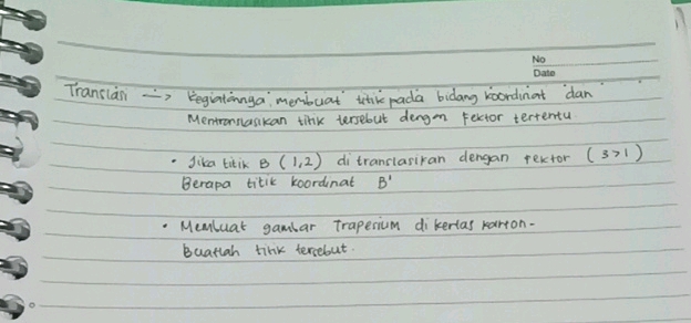 Math Notes Pad No Date Transli Kegiatnga memibuat tutik pad