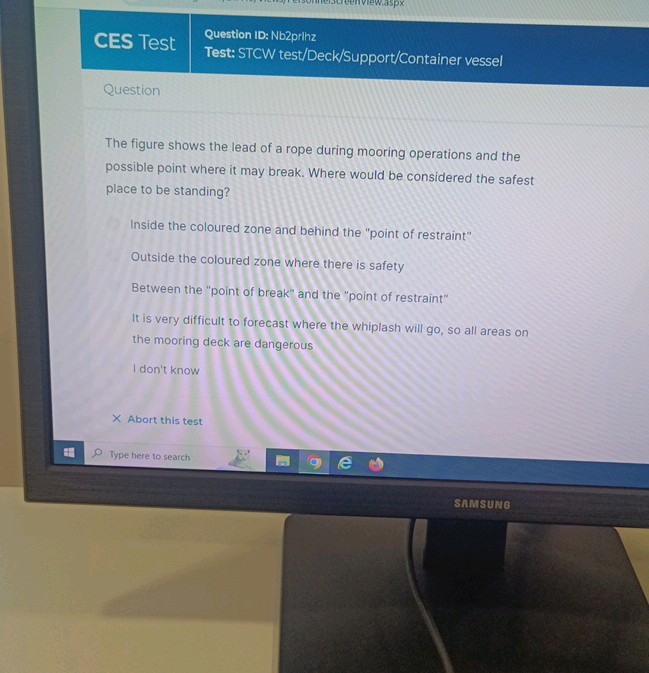 CES Test Question ID Nb2prihz Test STCW