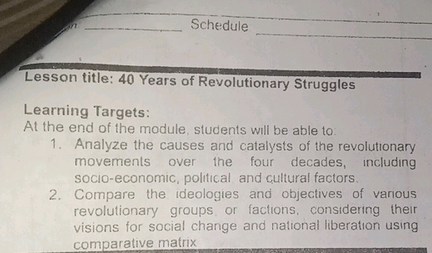 Lesson title 40 Years of Revolutionary | StudyX