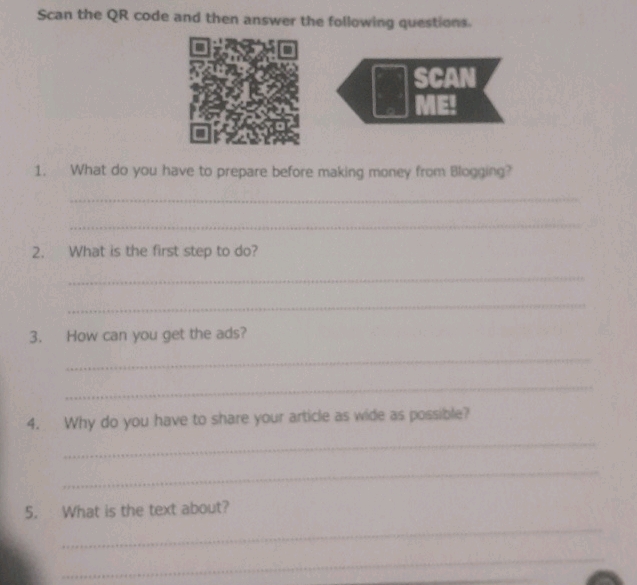 Scan the QR code and then answer the | StudyX
