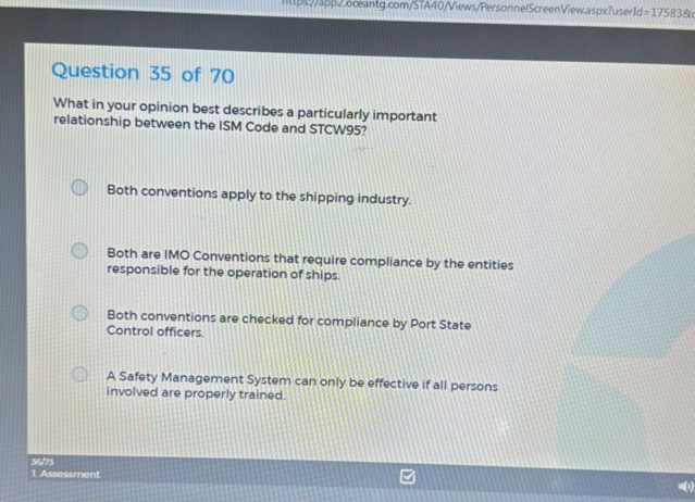 Question 35 of 70 What in your opinion best | StudyX