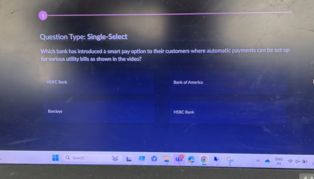 1 Question Type Single-Select Which bank has | StudyX