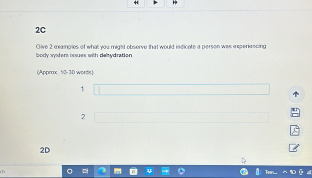 2C Give 2 examples of what you might observe | StudyX