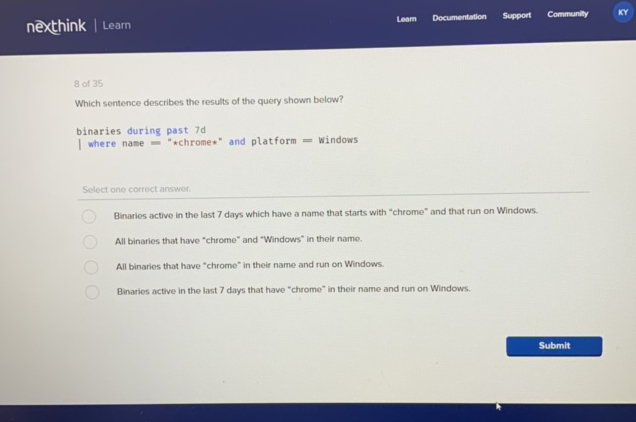 nexthink Learn Leam Decumentetlion Support