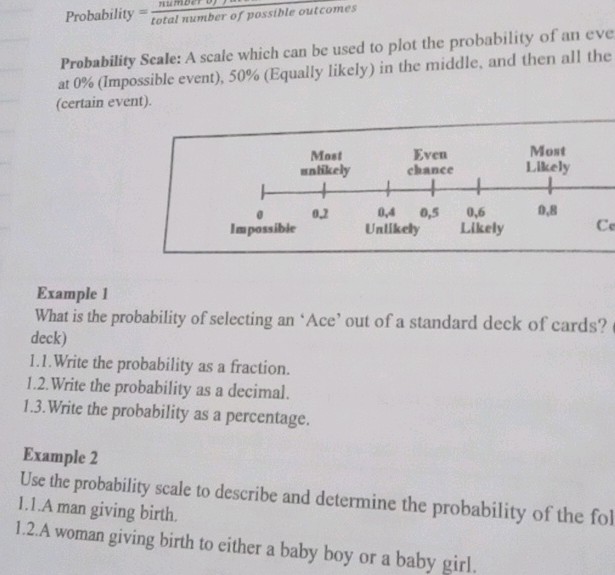 Probability = numwer total number of | StudyX
