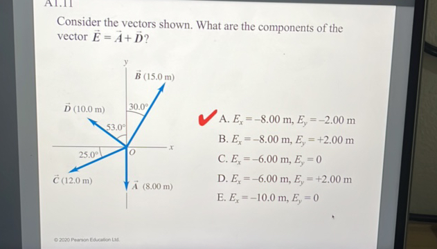 Vector09 Consider the vectors shown What are the