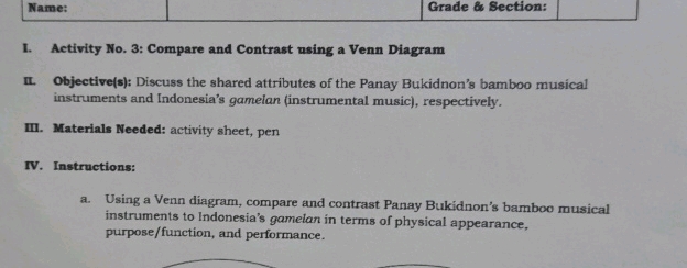 Name Grade Section 1 Activity No 3 Compare | StudyX