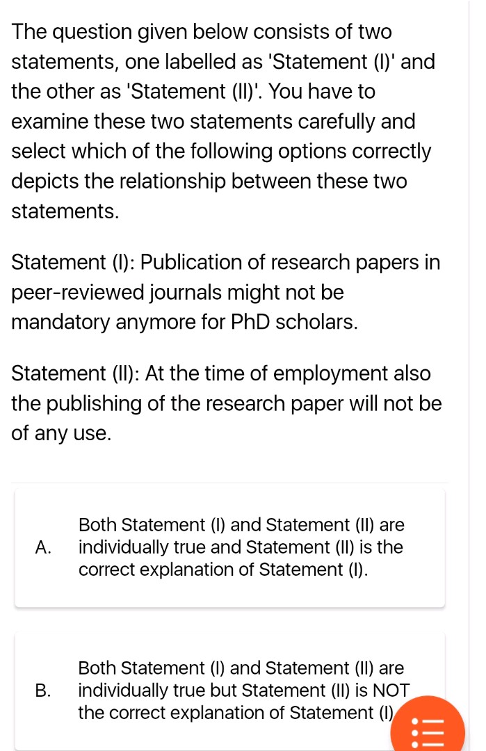 The question given below consists of two | StudyX