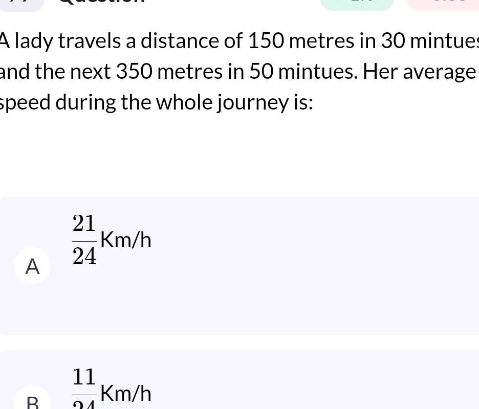 A lady travels a distance of 150 metres in | StudyX