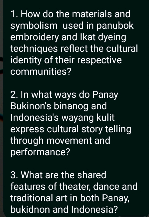 Lkat 1 How do the materials and symbolism used in | StudyX
