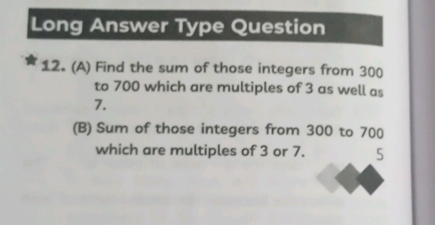 Long Answer Type Question 12 (A) Find the