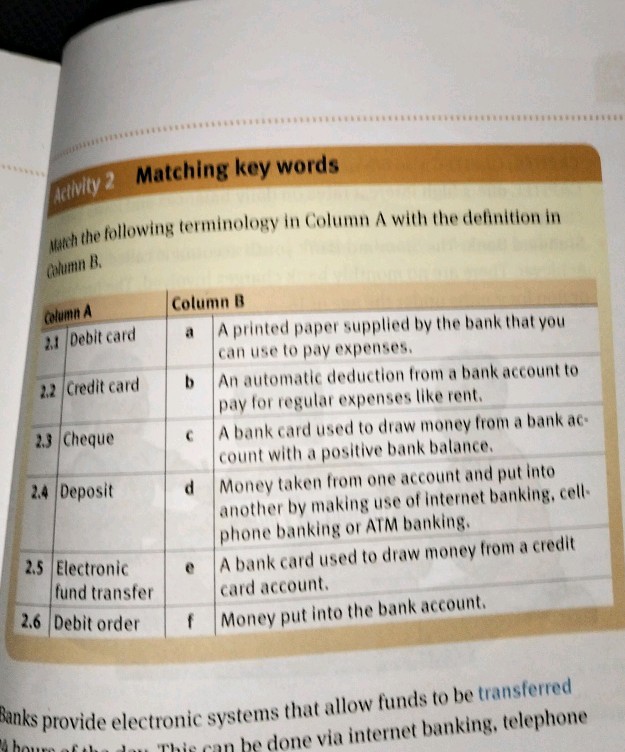 divity 2 Matching key words Whath the | StudyX
