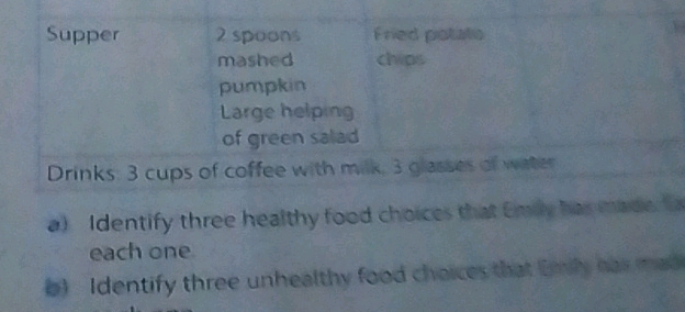 tabular Supper 2 spoons mashed pumpkin Large