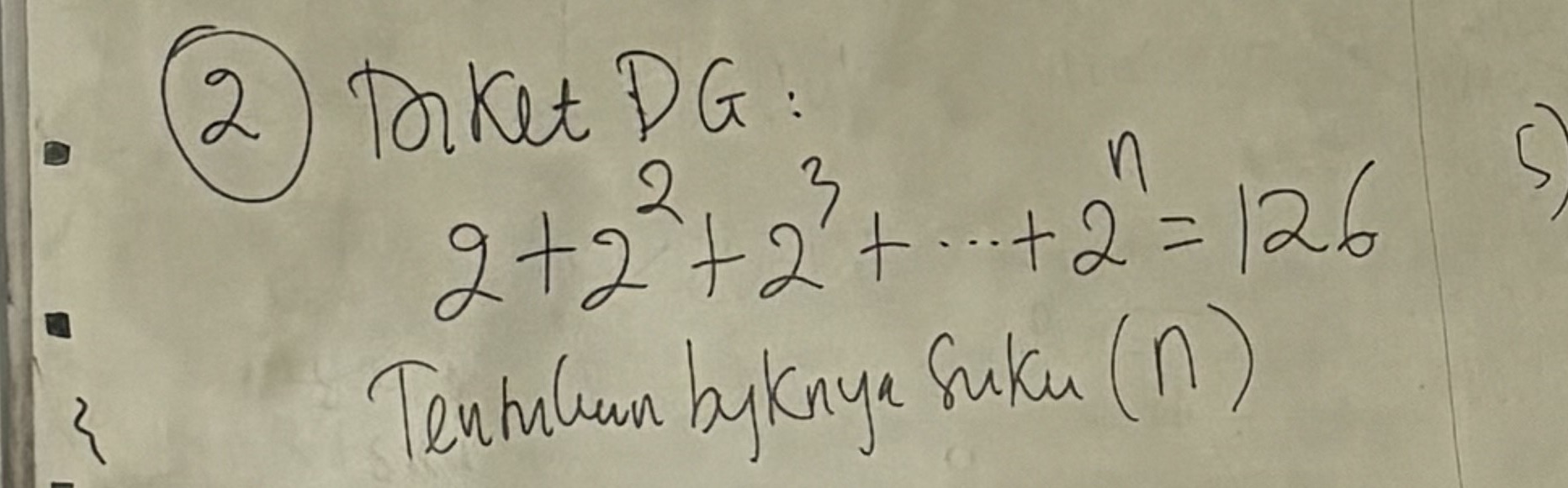 (2) riKet D G 2+22+23+ +2n=126 Tenumben by