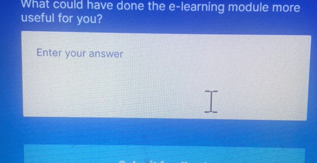 What could have done the e-learning module | StudyX