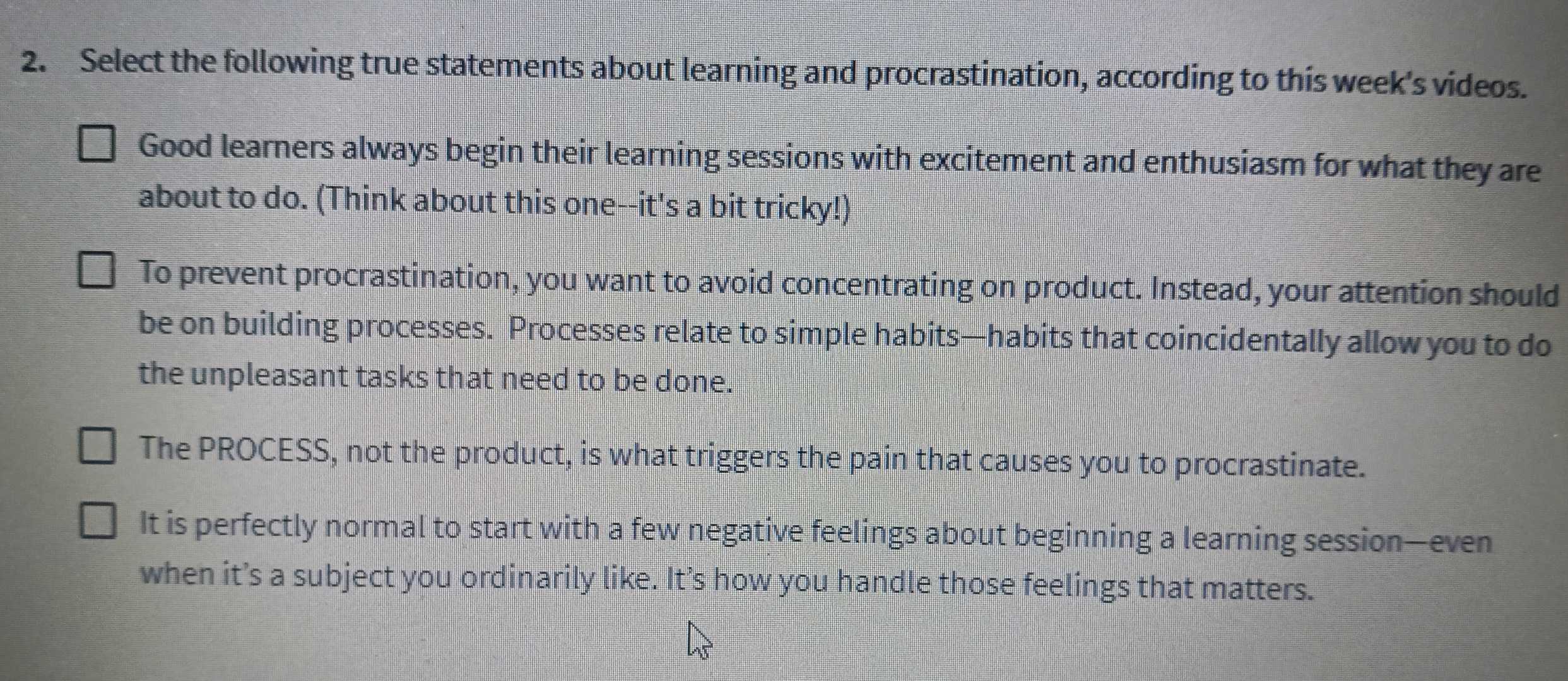 2 Select the following true statements | StudyX